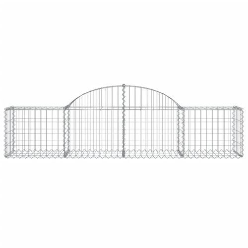 Panier de gabions arqué 200x50x40/60 cm Fer galvanisé - Photo n°3; ?>