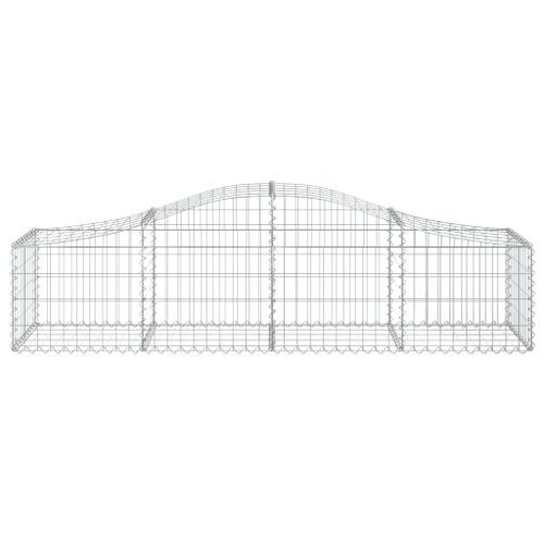 Panier de gabions arqué 200x50x40/60 cm Fer galvanisé - Photo n°3; ?>