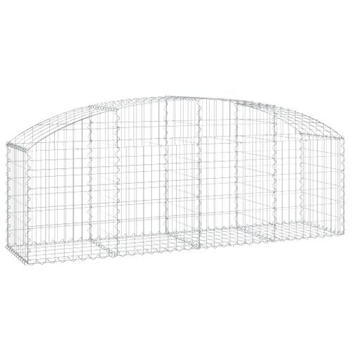 Panier de gabions arqué 200x50x60/80 cm Fer galvanisé - Photo n°2; ?>