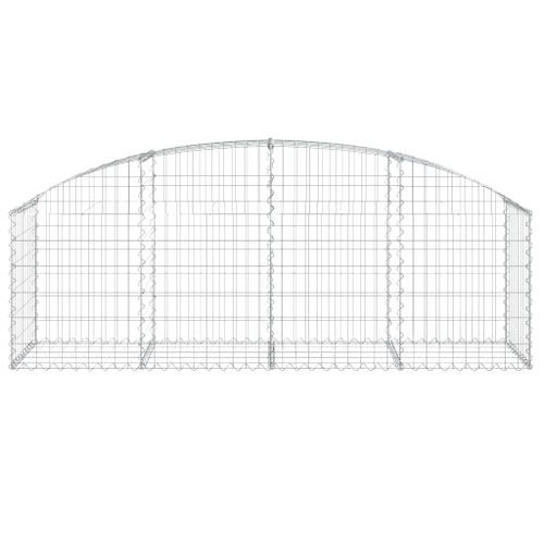 Panier de gabions arqué 200x50x60/80 cm Fer galvanisé - Photo n°3; ?>