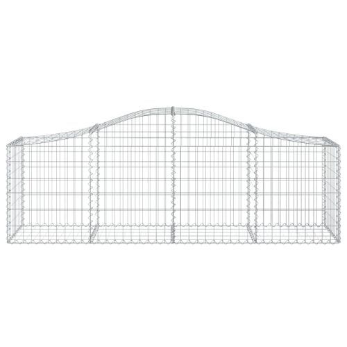 Panier de gabions arqué 200x50x60/80 cm Fer galvanisé - Photo n°3; ?>