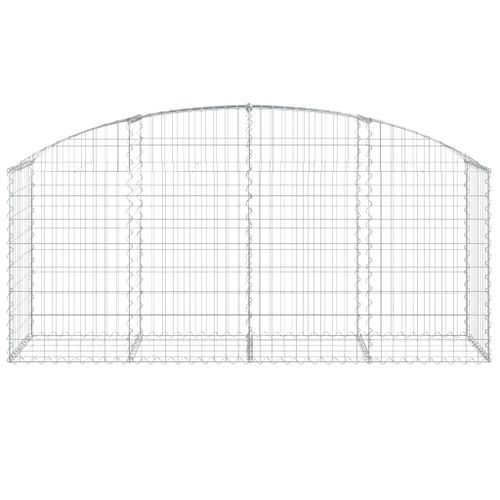 Panier de gabions arqué 200x50x80/100 cm Fer galvanisé - Photo n°3; ?>