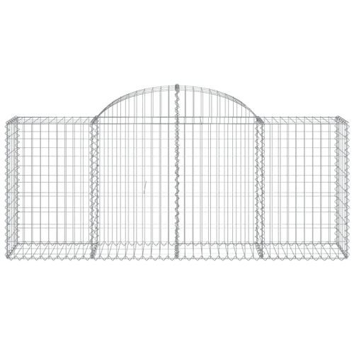 Panier de gabions arqué 200x50x80/100 cm Fer galvanisé - Photo n°3; ?>