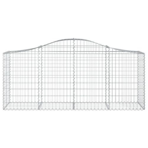 Panier de gabions arqué 200x50x80/100 cm Fer galvanisé - Photo n°3; ?>