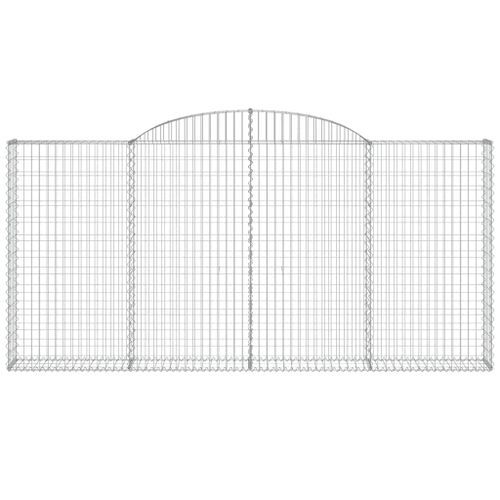 Panier de gabions arqué 300x30x140/160 cm Fer galvanisé - Photo n°3; ?>