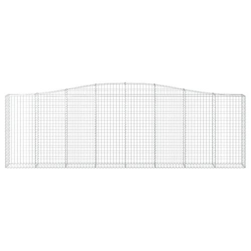 Panier de gabions arqué 400x30x120/140 cm Fer galvanisé - Photo n°3; ?>