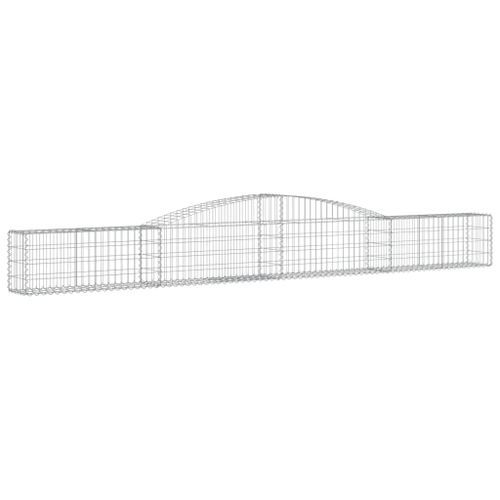 Panier de gabions arqué 400x30x40/60 cm Fer galvanisé - Photo n°2; ?>