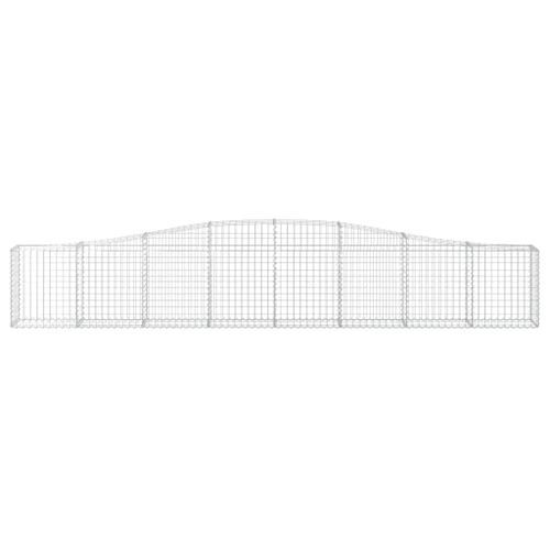 Panier de gabions arqué 400x30x60/80 cm Fer galvanisé - Photo n°3; ?>