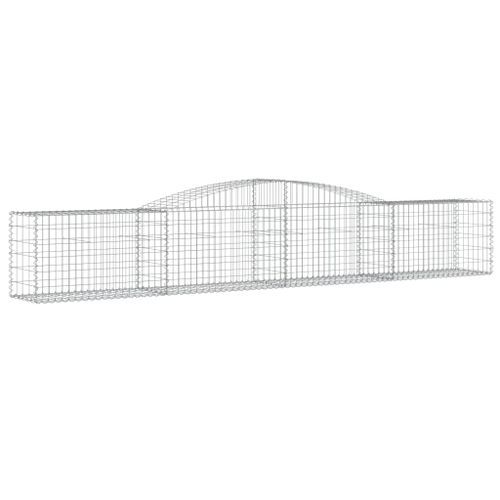 Panier de gabions arqué 400x50x60/80 cm Fer galvanisé - Photo n°2; ?>