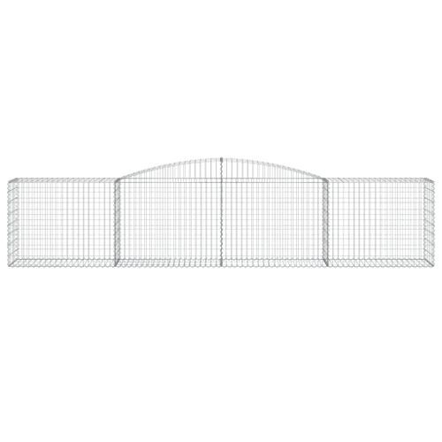 Panier de gabions arqué 400x50x80/100 cm Fer galvanisé - Photo n°3; ?>