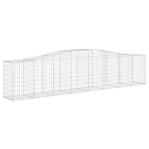 Panier de gabions arqué 400x50x80/100 cm Fer galvanisé - Photo n°2; ?>