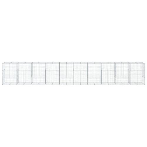 Panier gabion avec couvercle 1000x100x150 cm fer galvanisé - Photo n°3; ?>