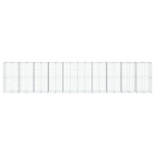 Panier gabion avec couvercle 1000x100x200 cm fer galvanisé - Photo n°3; ?>