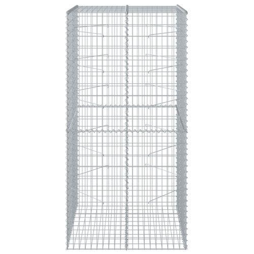 Panier gabion avec couvercle 100x100x200 cm fer galvanisé - Photo n°3; ?>