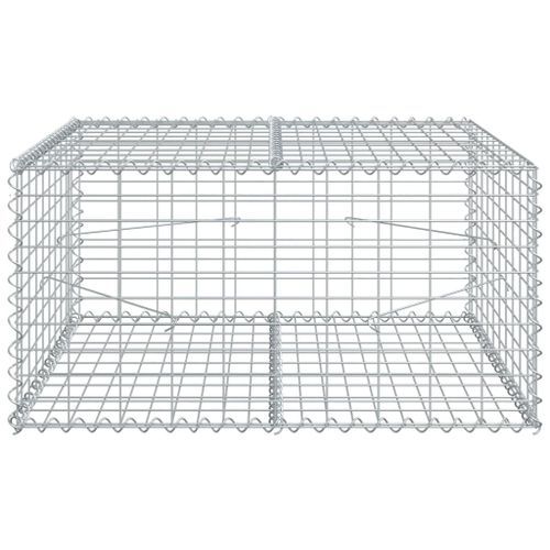 Panier gabion avec couvercle 100x100x50 cm fer galvanisé - Photo n°3; ?>