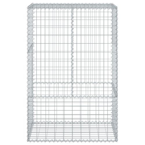 Panier gabion avec couvercle 100x50x150 cm fer galvanisé - Photo n°3; ?>