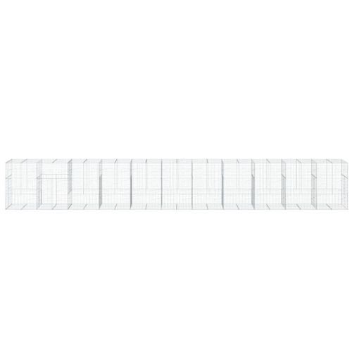 Panier gabion avec couvercle 1100x100x150 cm fer galvanisé - Photo n°3; ?>