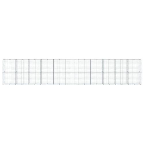 Panier gabion avec couvercle 1100x100x200 cm fer galvanisé - Photo n°3; ?>