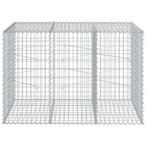 Panier gabion avec couvercle 150x100x100 cm fer galvanisé - Photo n°3; ?>