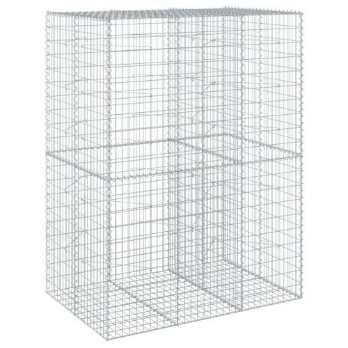 Panier gabion avec couvercle 150x100x200 cm fer galvanisé - Photo n°2; ?>