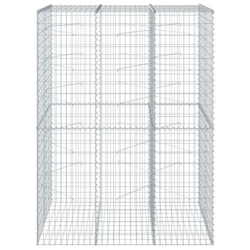 Panier gabion avec couvercle 150x100x200 cm fer galvanisé - Photo n°3; ?>