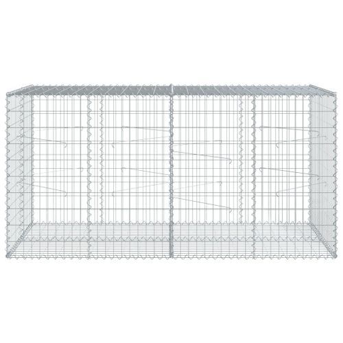 Panier gabion avec couvercle 200x100x100 cm fer galvanisé - Photo n°3; ?>