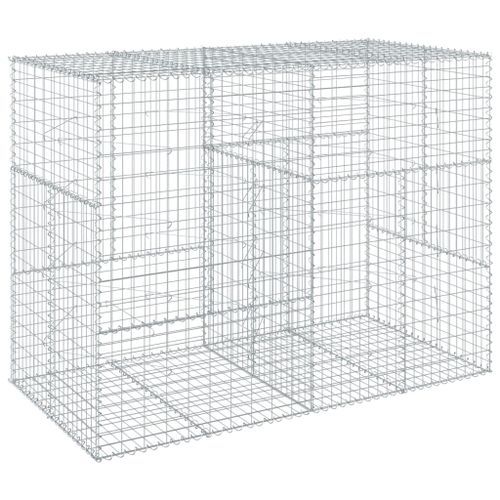 Panier gabion avec couvercle 200x100x150 cm fer galvanisé - Photo n°2; ?>