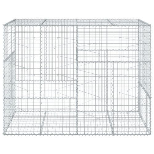 Panier gabion avec couvercle 200x100x150 cm fer galvanisé - Photo n°3; ?>