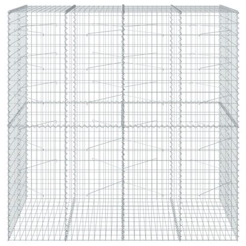 Panier gabion avec couvercle 200x100x200 cm fer galvanisé - Photo n°3; ?>