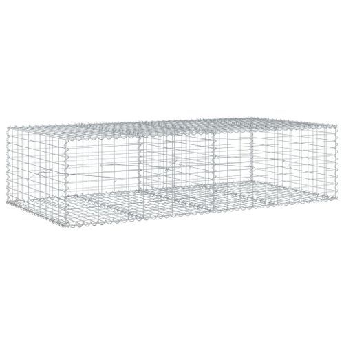 Panier gabion avec couvercle 200x100x50 cm fer galvanisé - Photo n°2; ?>