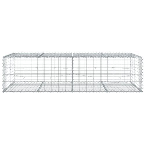 Panier gabion avec couvercle 200x100x50 cm fer galvanisé - Photo n°3; ?>