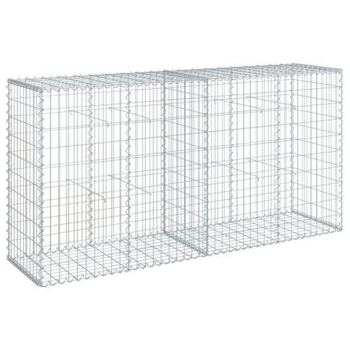 Panier gabion avec couvercle 200x50x100 cm fer galvanisé - Photo n°2; ?>