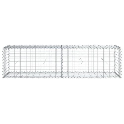 Panier gabion avec couvercle 200x50x50 cm fer galvanisé - Photo n°3; ?>