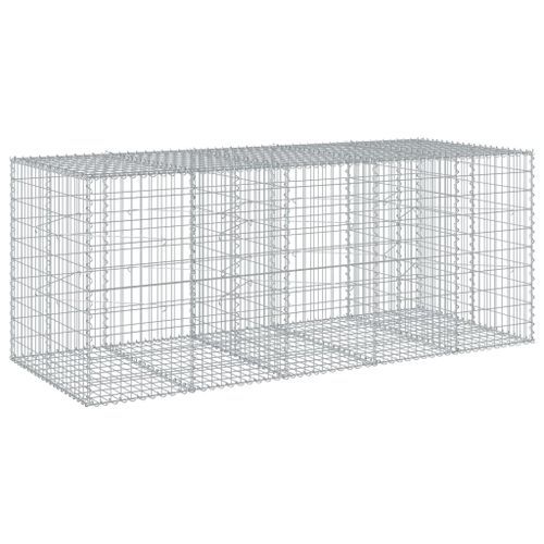 Panier gabion avec couvercle 250x100x100 cm fer galvanisé - Photo n°2; ?>