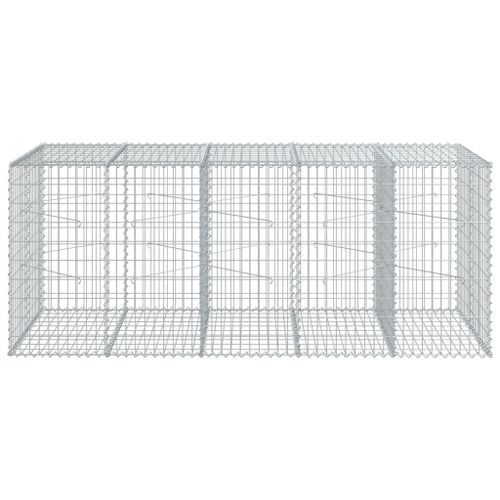 Panier gabion avec couvercle 250x100x100 cm fer galvanisé - Photo n°3; ?>