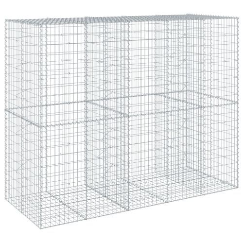 Panier gabion avec couvercle 250x100x200 cm fer galvanisé - Photo n°2; ?>