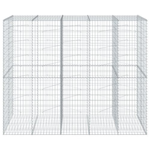 Panier gabion avec couvercle 250x100x200 cm fer galvanisé - Photo n°3; ?>