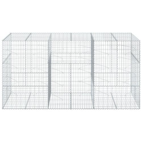 Panier gabion avec couvercle 300x100x150 cm fer galvanisé - Photo n°3; ?>