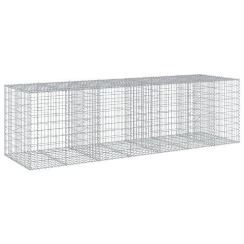 Panier gabion avec couvercle 350x100x100 cm fer galvanisé - Photo n°2; ?>