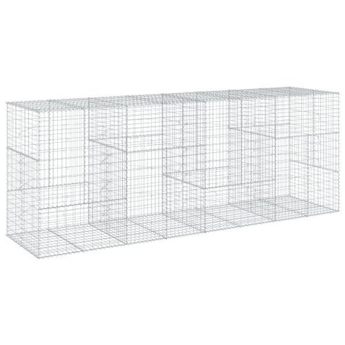 Panier gabion avec couvercle 400x100x150 cm fer galvanisé - Photo n°2; ?>