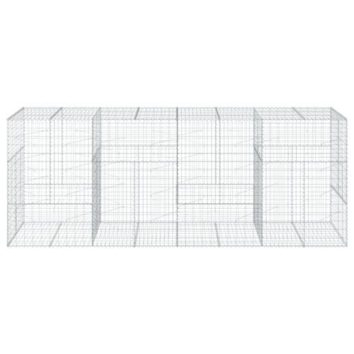 Panier gabion avec couvercle 400x100x150 cm fer galvanisé - Photo n°3; ?>