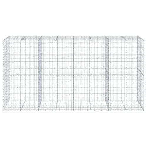 Panier gabion avec couvercle 400x100x200 cm fer galvanisé - Photo n°3; ?>