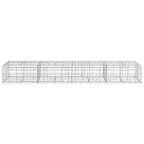 Panier gabion avec couvercle 400x100x50 cm fer galvanisé - Photo n°3; ?>