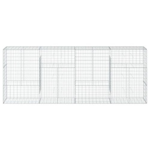 Panier gabion avec couvercle 400x50x150 cm fer galvanisé - Photo n°3; ?>