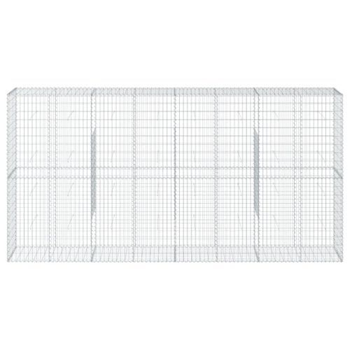 Panier gabion avec couvercle 400x50x200 cm fer galvanisé - Photo n°3; ?>