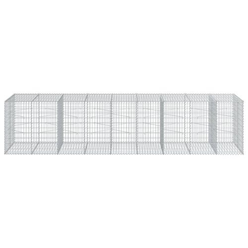 Panier gabion avec couvercle 450x100x100 cm fer galvanisé - Photo n°3; ?>