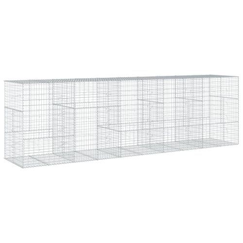 Panier gabion avec couvercle 500x100x150 cm fer galvanisé - Photo n°2; ?>