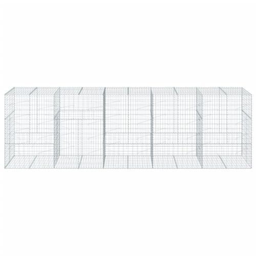 Panier gabion avec couvercle 500x100x150 cm fer galvanisé - Photo n°3; ?>