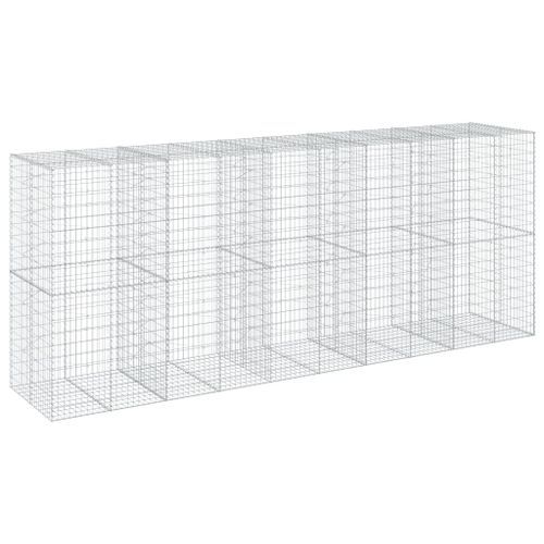 Panier gabion avec couvercle 500x100x200 cm fer galvanisé - Photo n°2; ?>