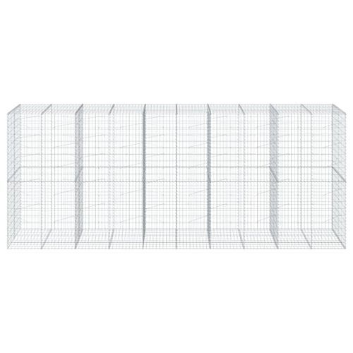 Panier gabion avec couvercle 500x100x200 cm fer galvanisé - Photo n°3; ?>